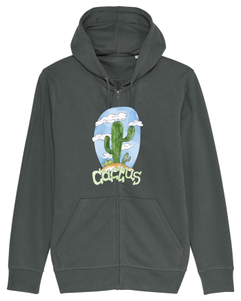 Summer Breeze - Watercolor Cactus Anthracite