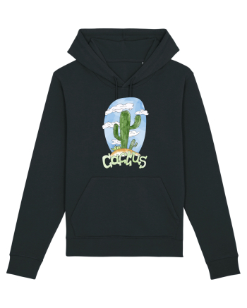 Summer Breeze - Watercolor Cactus Black