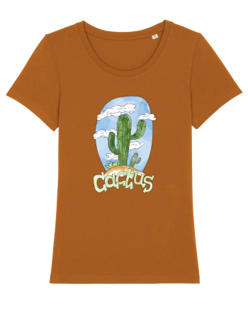 Summer Breeze - Watercolor Cactus Roasted Orange