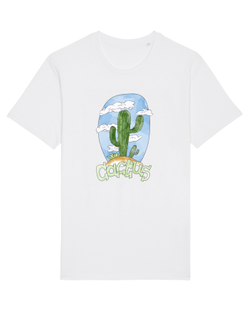 Summer Breeze - Watercolor Cactus White