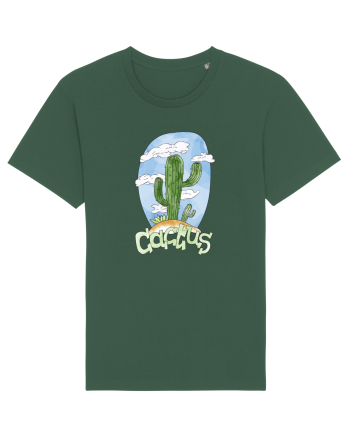 Summer Breeze - Watercolor Cactus Bottle Green