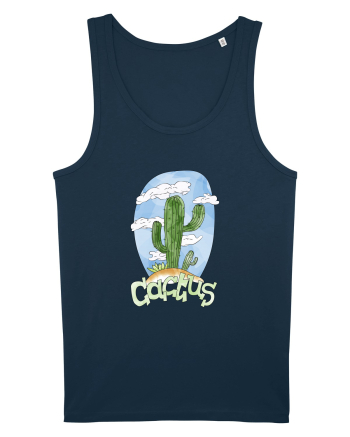 Summer Breeze - Watercolor Cactus Navy