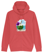 Summer Breeze - Watercolor Nucă de Cocos Hanorac cu fermoar Unisex Connector