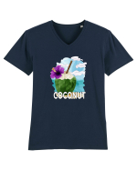 Summer Breeze - Watercolor Nucă de Cocos Tricou mânecă scurtă guler V Bărbat Presenter