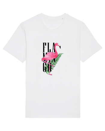 Summer Breeze - Watercolor Flamingo White