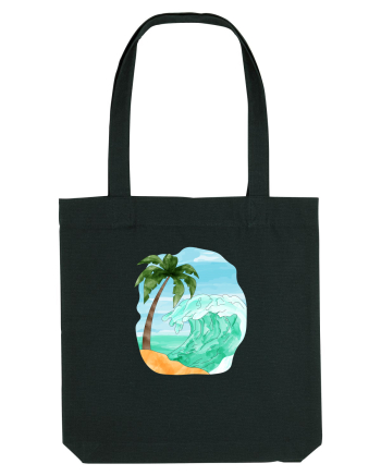 Summer Breeze - Watercolor  Wave (Val) Black