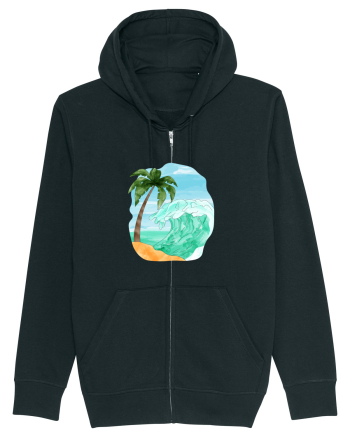 Summer Breeze - Watercolor  Wave (Val) Black