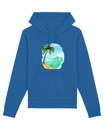 Summer Breeze - Watercolor  Wave (Val) Royal Blue