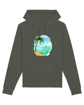 Summer Breeze - Watercolor  Wave (Val) Khaki