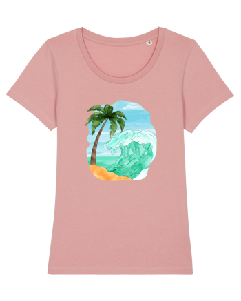 Summer Breeze - Watercolor  Wave (Val) Canyon Pink