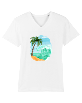 Summer Breeze - Watercolor  Wave (Val) White