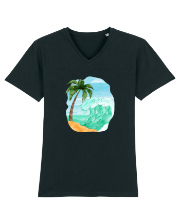 Summer Breeze - Watercolor  Wave (Val) Black