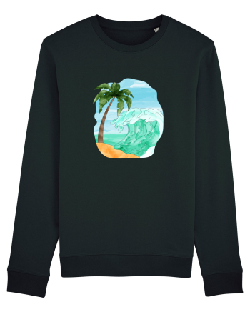 Summer Breeze - Watercolor  Wave (Val) Black