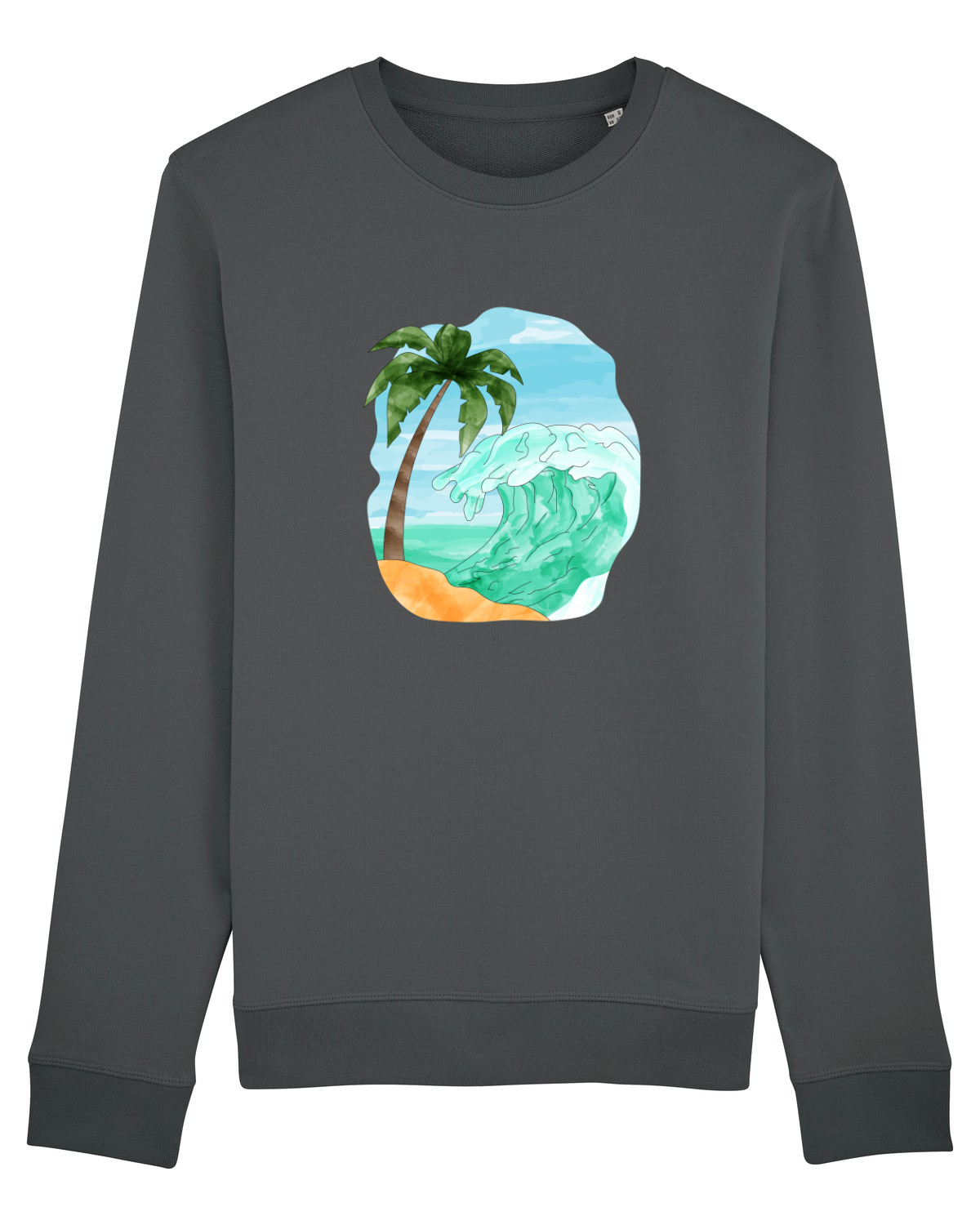 Bluză mânecă lungă Unisex Rise Anthracite