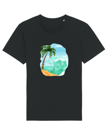 Summer Breeze - Watercolor  Wave (Val) Black