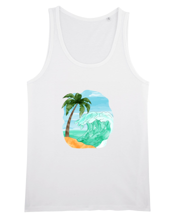 Summer Breeze - Watercolor  Wave (Val) White