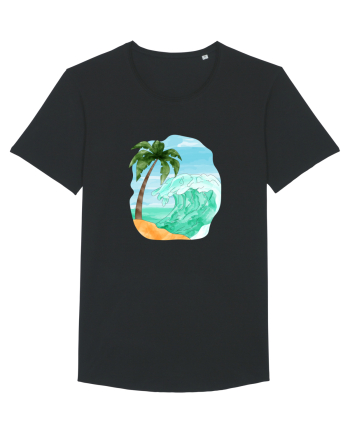Summer Breeze - Watercolor  Wave (Val) Black