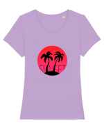 Summer Breeze - Gradient Sunset (Apus) Tricou mânecă scurtă guler larg fitted Damă Expresser