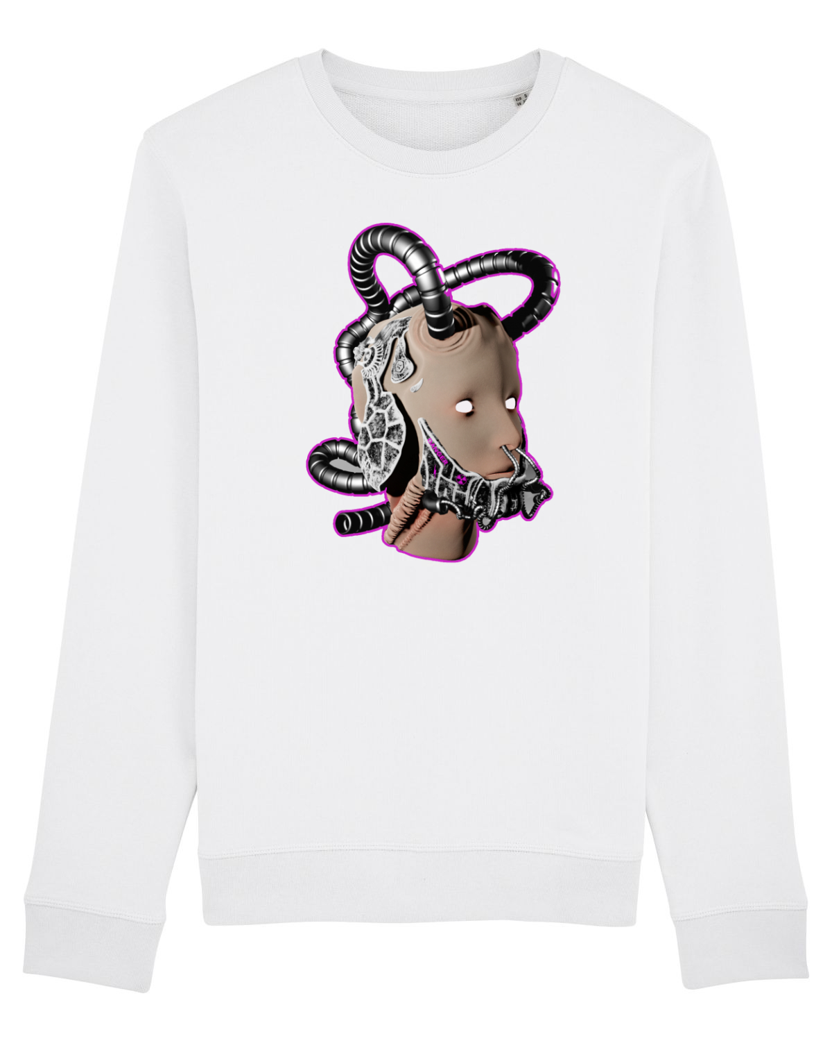 Bluză mânecă lungă Unisex Rise White