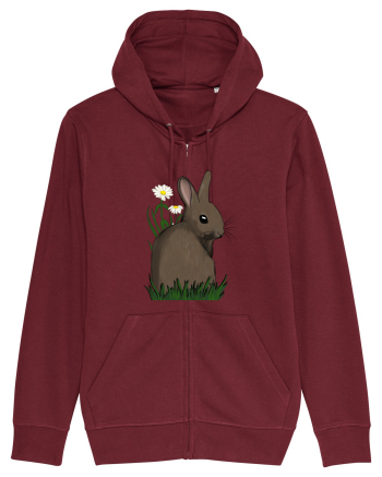 Iepuraș printre flori  Burgundy