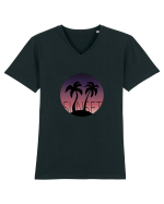 Summer Breeze - Gradient Dusk (Apus) Tricou mânecă scurtă guler V Bărbat Presenter