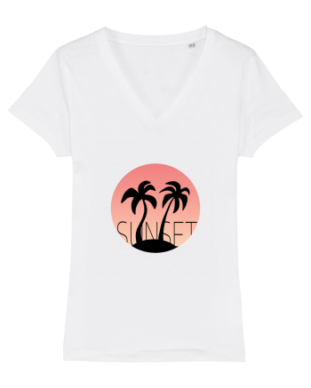 Summer Breeze - Gradient Pink Sunset (Apus Roz) White