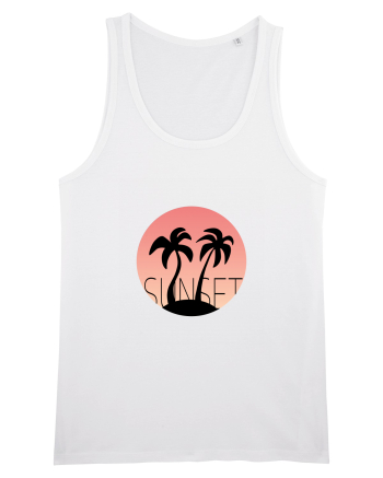 Summer Breeze - Gradient Pink Sunset (Apus Roz) White