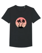 Summer Breeze - Gradient Pink Sunset (Apus Roz) Tricou mânecă scurtă guler larg Bărbat Skater