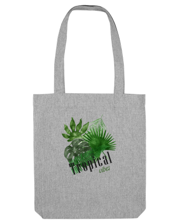 Summer Breeze - Watercolor Tropical Leaves (Frunze Tropicale) Heather Grey