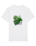 Summer Breeze - Watercolor Tropical Leaves (Frunze Tropicale) Tricou mânecă scurtă Unisex Rocker