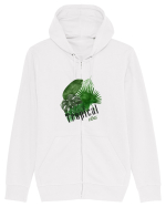 Summer Breeze - Watercolor Tropical Leaves 2 (Frunze Tropicale) Hanorac cu fermoar Unisex Connector