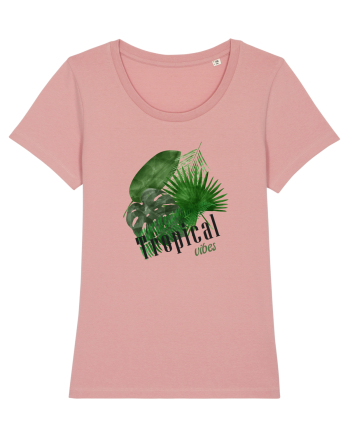 Summer Breeze - Watercolor Tropical Leaves 2 (Frunze Tropicale) Canyon Pink