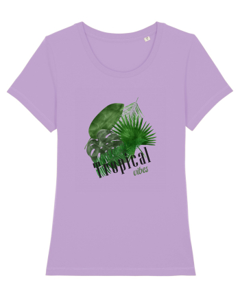 Summer Breeze - Watercolor Tropical Leaves 2 (Frunze Tropicale) Lavender Dawn