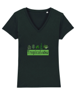 Summer Breeze - Tropical Vibes  Tricou mânecă scurtă guler V Damă Evoker
