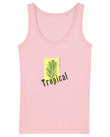 Summer Breeze - Tropical (areca palm) Cotton Pink