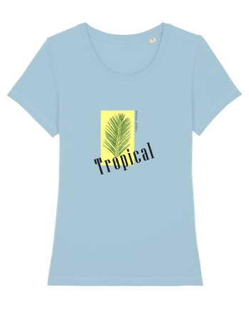 Summer Breeze - Tropical (areca palm) Sky Blue