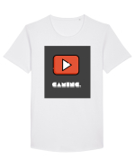 Gaming Fan Design Tricou mânecă scurtă guler larg Bărbat Skater