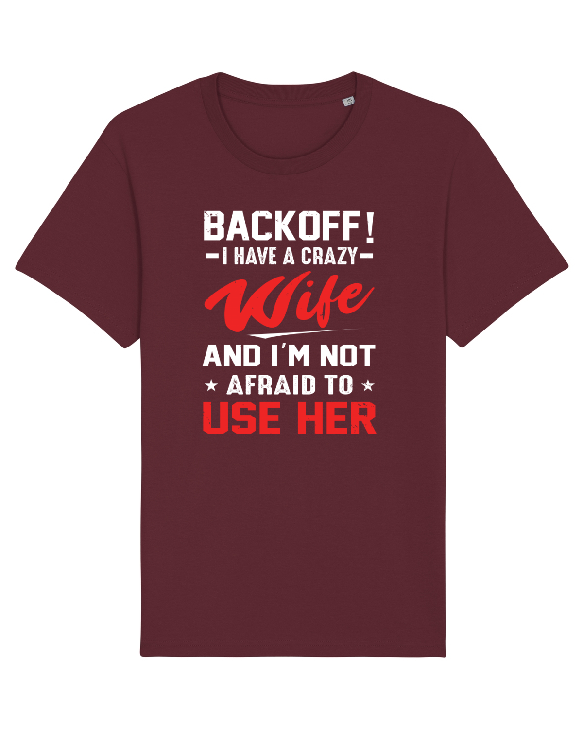 Tricou mânecă scurtă Unisex Rocker Burgundy