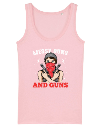Messy Buns And Guns Cotton Pink
