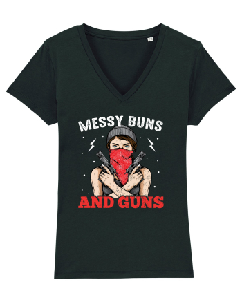 Messy Buns And Guns Black