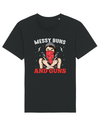 Messy Buns And Guns Black