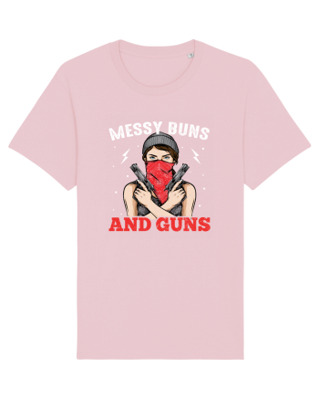Messy Buns And Guns Cotton Pink