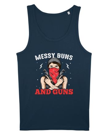 Messy Buns And Guns Navy