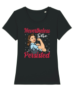 Nevertheless She Persisted Tricou mânecă scurtă guler larg fitted Damă Expresser