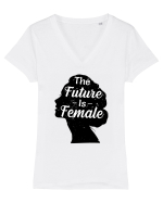 The Future Is Female Tricou mânecă scurtă guler V Damă Evoker