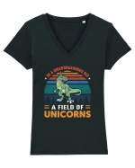 Unicornasaurus Tricou mânecă scurtă guler V Damă Evoker