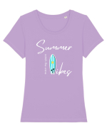 Summer Vibes Tricou mânecă scurtă guler larg fitted Damă Expresser