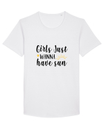 Girls Just Wanna Have Sun Tricou mânecă scurtă guler larg Bărbat Skater