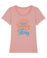 Every Summer has a Story Tricou mânecă scurtă guler larg fitted Damă Expresser