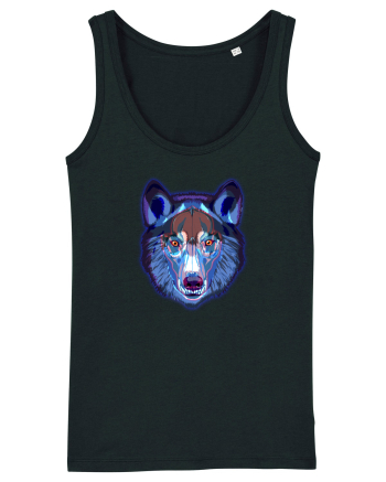 Skull Neon Wolf  Black